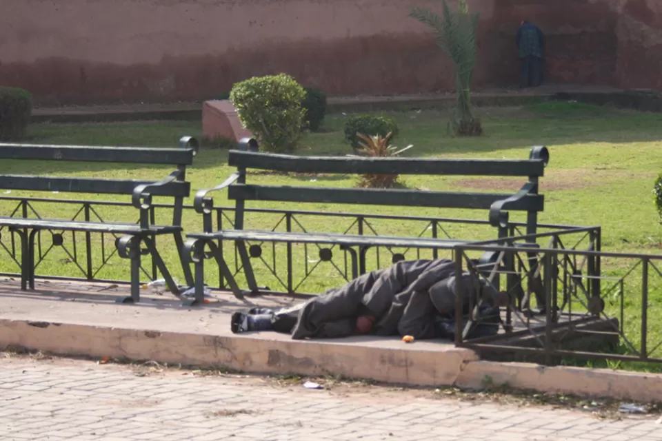 Homeless sleeping